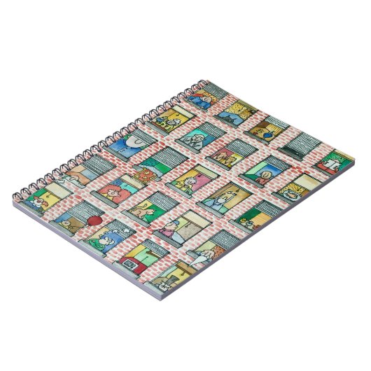 Cartoon voor het gebouw Windows Spiral notebook Notitieboek (Linkerzijde)