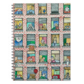 Cartoon voor het gebouw Windows Spiral notebook Notitieboek (Voorkant)