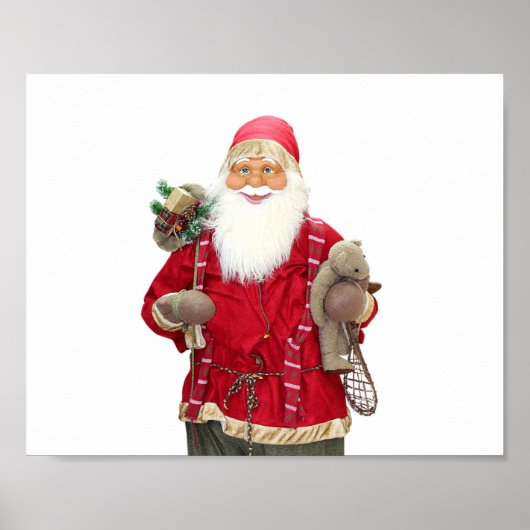 Cartoon voor het glimlachen van Santa Claus Poster (Voorkant)