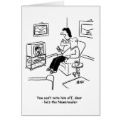 Cartoon voor het stemmen op televisie. (Voorkant)