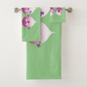 Cartoon voor het triozingend cute turnip bad handdoek (Insitu)