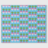 Cartoon voor het triozingend cute turnip cadeaupapier (Vlak)