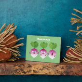 Cartoon voor het triozingend cute turnip fotoplaat (Zijkant)