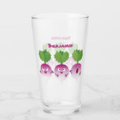 Cartoon voor het triozingend cute turnip glas (Achterkant)