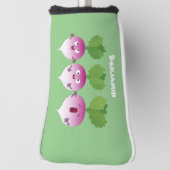Cartoon voor het triozingend cute turnip golfheadcover (Draai 90)