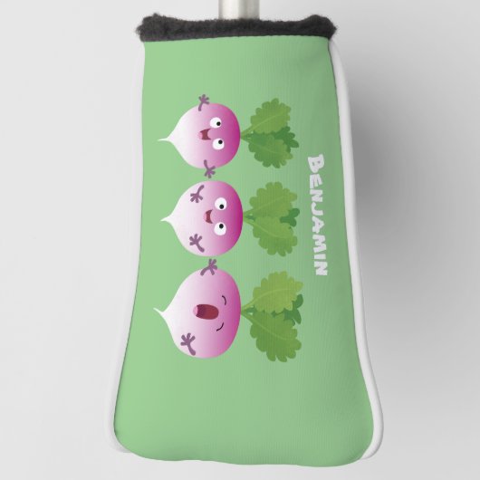 Cartoon voor het triozingend cute turnip golfheadcover (Draai 90)