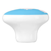 Cartoon voor het triozingend cute turnip keramische knop (Zijkant)