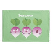 Cartoon voor het triozingend cute turnip kussensloop (Achterkant)