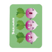 Cartoon voor het triozingend cute turnip magneet (Verticaal)