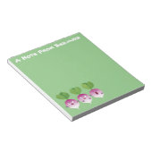 Cartoon voor het triozingend cute turnip notitieblok (Schuin)