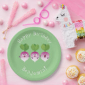 Cartoon voor het triozingend cute turnip papieren bordje (Feest)