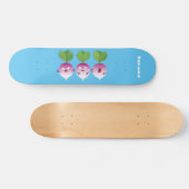 Cartoon voor het triozingend cute turnip persoonlijk skateboard (Horizontaal)