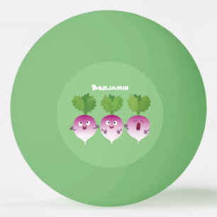 Cartoon voor het triozingend cute turnip pingpongbal