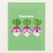 Cartoon voor het triozingend cute turnip planner (Voorkant)