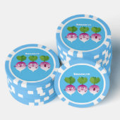 Cartoon voor het triozingend cute turnip poker chips (Opstapeling)
