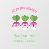 Cartoon voor het triozingend cute turnip raamsticker (Vel)