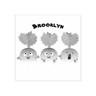 Cartoon voor het triozingend cute turnip rubberstempel