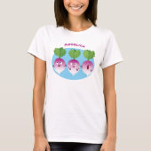 Cartoon voor het triozingend cute turnip t-shirt (Voorkant)