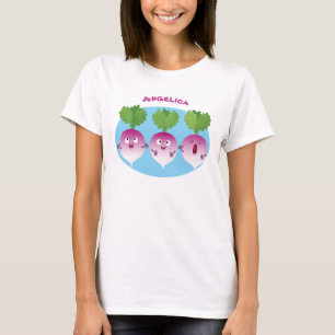 Cartoon voor het triozingend cute turnip t-shirt