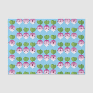 Cartoon voor het triozingend cute turnip tissuepapier