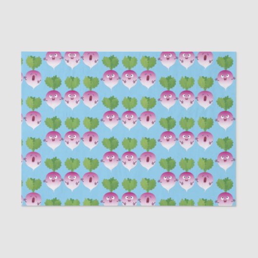 Cartoon voor het triozingend cute turnip tissuepapier (Voorkant)