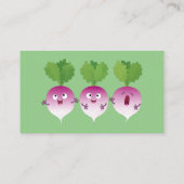 Cartoon voor het triozingend cute turnip visitekaartje (Achterkant)