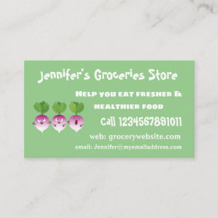 Cartoon voor het triozingend cute turnip visitekaartje