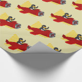 Cartoon voor het verpakken van vliegpinguïns cadeaupapier (Hoek)