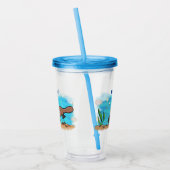 Cartoon voor het zwemmen van cute platypus acryl drinkbeker (Links)