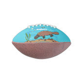 Cartoon voor het zwemmen van cute platypus american football (Gedraaid 90)