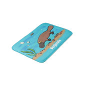 Cartoon voor het zwemmen van cute platypus badmat (Gekanteld)