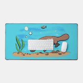 Cartoon voor het zwemmen van cute platypus bureaumat (Keyboard & Muis)