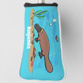 Cartoon voor het zwemmen van cute platypus golfheadcover (Draai 90)