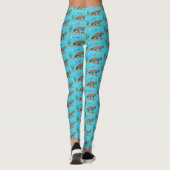 Cartoon voor het zwemmen van cute platypus leggings (Achterkant)