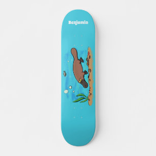 Cartoon voor het zwemmen van cute platypus persoonlijk skateboard