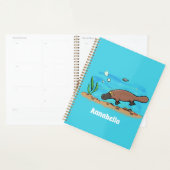 Cartoon voor het zwemmen van cute platypus planner (Display)