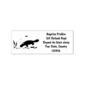 Cartoon voor het zwemmen van cute platypus rubberstempel (Afrduk)