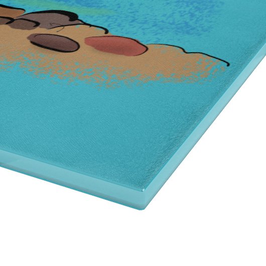 Cartoon voor het zwemmen van cute platypus snijplank (Hoek)