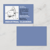 Cartoon voor industriële reiniging visitekaartje (Voorkant / Achterkant)