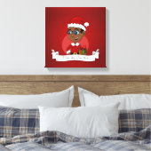 Cartoon voor kerstjongens canvas afdruk (Insitu (Slaapkamer))