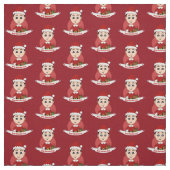 Cartoon voor kerstjongens stof (Swatch)