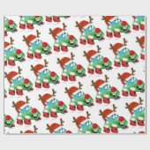 Cartoon voor kerstmis cadeaupapier (Vlak)