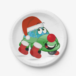 Cartoon voor kerstmis papieren bordje