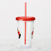 Cartoon voor kerstmis van keizer Acryltumbler Acryl Drinkbeker (Rechts)