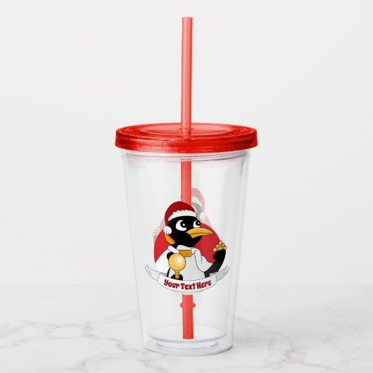 Cartoon voor kerstmis van keizer Acryltumbler Acryl Drinkbeker (Voorkant)