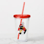 Cartoon voor kerstmis van keizer Acryltumbler Acryl Drinkbeker (Achterkant)