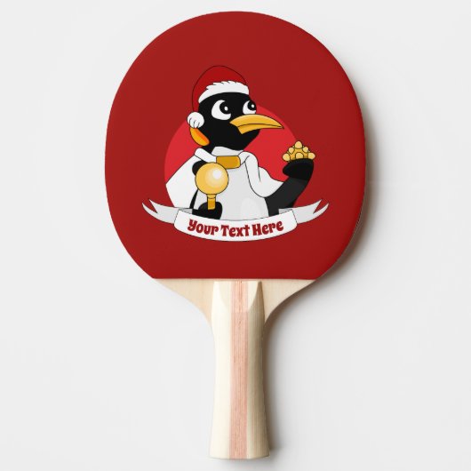 Cartoon voor kerstmis van keizer Ping Pong Paddle Tafeltennisbatje (Voorkant)