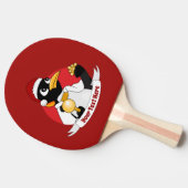Cartoon voor kerstmis van keizer Ping Pong Paddle Tafeltennisbatje (Zijkant)