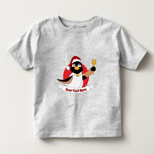 Cartoon voor kerstmis van pinguïn Toddler T-shirt (Voorkant)