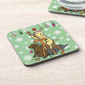 Cartoon voor kerstversiering bier onderzetter (Linkerzijde)